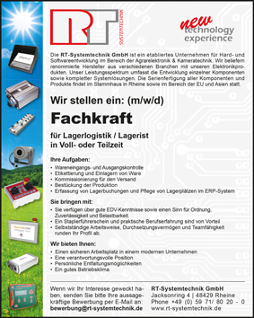 Wir stellen ein (m/w/d): Lagerist