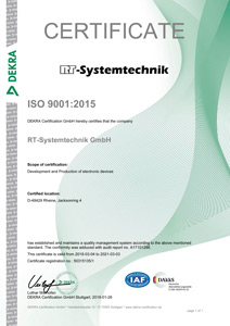 Zertifikat-Rezert-ISO-9001:2015 englische Sprache