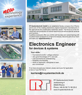 job offer trainee electronic engineer