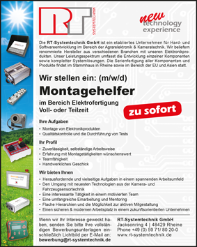 Wir stellen ein (m/w): Montagehelfer Elektro