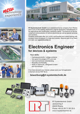 job offer trainee electronic engineer