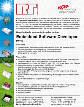 job offer Embedded Software Developer 