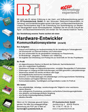 Anzeige Hardware Entwickler Kommunikationssysteme