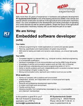 Job offer Embedded Software Developer