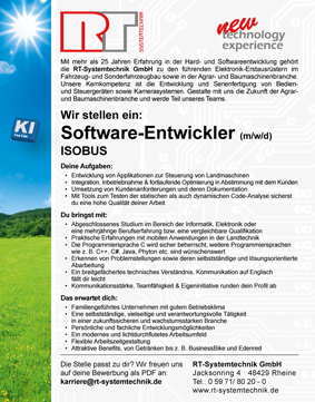 Anzeige Software-Entwickler ISOBUS
