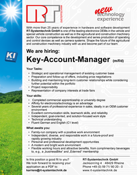 We are hiring (m/f/d): Key account manager